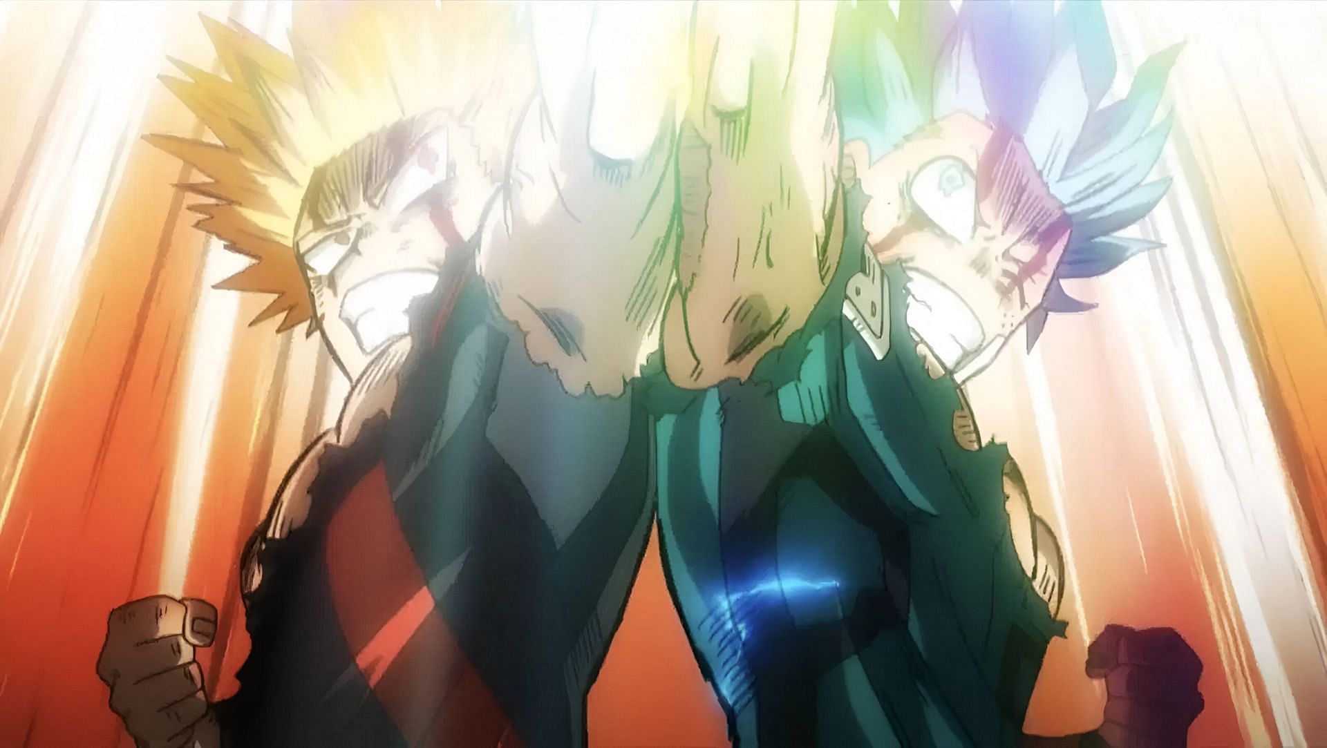 Deku and Bakugo (Image via Bones)